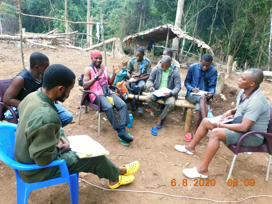 Meeting between PBCA researchers and a local community, DRC